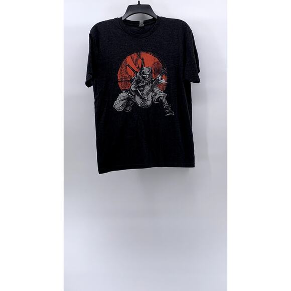 NEXT LEVEL Men's Charcoal Gray Ninja Graphic Crewneck Short Sleeve T-Shirt SZ M - Picture 1 of 9